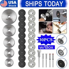 30Pcs Cutting Wheel Set Drill for Dremel Rotary Tool Accessories w/ 1/8