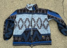 Vtg Molina Artesanias MR Jacket Molina Indian Drawin Made In Mexico Size Large picture