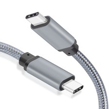 USB C to USB C Cable 3.1 Gen1 Type C Nylon Braided &Fast Charging (10 feet/Grey) picture