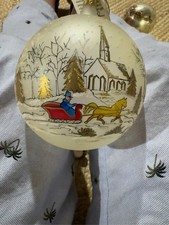 Christopher Radko Snowy Sleigh Ride 1995 Rare Italy Glass Ornament w/ Tag picture