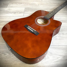 Full-Size 41-Inch Acoustic Electric Guitar & 15-watt Amp Starter Package, Brown picture