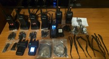 9 Pack GLOBAL-PTT LTE and Analog Portable 2-Way Radio Lot w/ Chargers, Earpieces picture