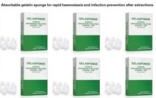 6 x Coltene Dental GELASPONGE Absorbable Gelatin Haemostat 20 Sponge 10x10x10mm picture