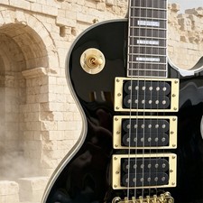 US Warehouse Custom Premium LP Black Frampton Phoenix Electric Guitar HHH Pickup picture