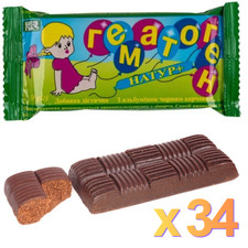 34 x Hematogen Bar 50g – Traditional Ukrainian Sweet Snack (Гематоген) picture