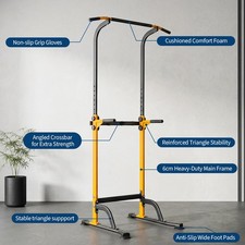 10-Level Adjustable Power Tower Pull Up Bar Station Dip Station For Home Gym picture