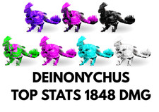 Deinonychus 1848 DMG TOP STATS Ark Survival Ascended Official PVE picture