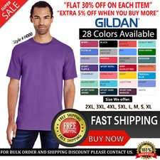 Gildan Plain Hammer Adult Ring Spun Cotton Short Sleeves T-Shirt H000 S-5XL picture
