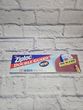 Vintage Dow Ziploc Double Guard Freezer Bags - NEW OLD STOCK 1996 - 2 Bags Total picture