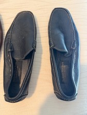 To Boot New York Adam Derrick Black Leather Driving Loafer Mens 10 Made in Italy picture