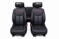 2014 Fits Jeep Wrangler Sahara Full Front Tops  Bottoms Leather Seat Cover Black picture