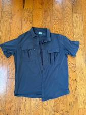 Columbia Omni-Shade Mens XL Gray Short Sleeve Vented Outdoor Fishing Shirt picture