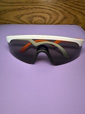 Vintage 80’s Oakley Razor Blades Sunglasses White Orange As Is Condition picture