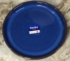Denby Imperial Blue Plates Set Of 4. Made In England 8 Inch Round New picture