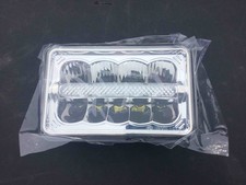 4Mudders 4x6 LED Rectangular Headlight Chrome Reflector Single Light NEW picture