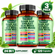 Soursop 24-in-1 Antioxidant Mushroom Supplement 120 Caps 3 Pack picture