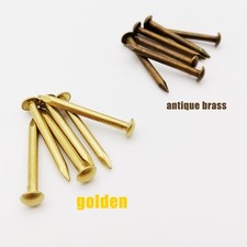 10/100X Pure Copper Brass Small Mini Round Head Nail Tack Dia=1.2-2.8mm L=8-50mm picture