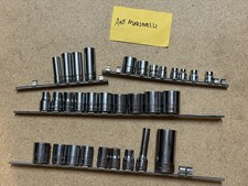 Snap On 1/2” And 3/8” Drive Metric/Sae Sockets Up To 1-1/4 / 24mm No Duplicates picture