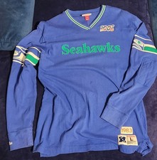 Vintage 1983 NFL-100 Seattle Seahawks Sweater Sz L Mitchell & Ness Stitched picture