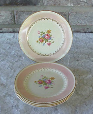 Vintage Homer Laughlin Marilyn Pink Bread & Butter Plates (4) 6 1/2