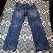 Big Star Pioneer Regular Bootcut Jeans Mens 35x31 Medium Wash Distressed Denim picture