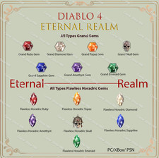Diablo 4 Eternal Realm All Type Grand Gem / Flawless Horadric Gems D4 picture