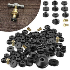 58-Pack Faucet Washer Assortment Kit - Rubber Flat & Beveled Washers with Brass picture