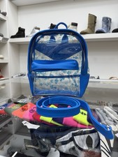 NEW Chrome Hearts Blue PVC Backpack. BROKEN STRAP, MISSING DAGGER ZIPPERS. picture