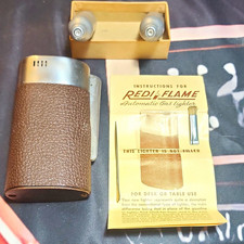 RARE 1950s No. 175 Spark-Lite Redi-Flame Automatic Gas Lighter Complete Set picture