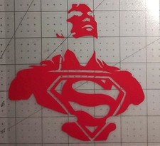 Diecut Vinyl SuperMan Silhouette Decal Sticker Comic Colored BatMan 4x5 Inch picture