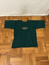 Vintage 90s Australia Down Under Kangaroo Embroidered T-Shirt Green L  picture