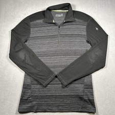 Smartwool Men's Classic Thermal Merino Base Layer 1/4 Zip Mens Size Large Gray picture