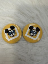 Walt Disney World WDW Button Pin Yellow  Passholder.  2026 Set Of 2 picture