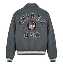 Men's New Avirex Bomber Jacket Handmade Leather American Military Flight Style picture