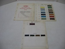 1972 AMC Javelin AMX SST Hornet Original DuPont 2 Page Paint Color Chip Chart picture