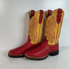 Justin Tekno Crepe Cowgirl Boots | Kansas City Chiefs | USA Made | 8.5 C  picture