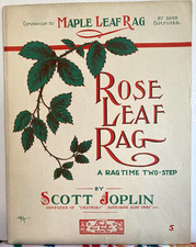 c1907 Ragtime~Scott Joplin Sheet Music 