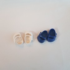 Vintage Muffie White Navy Blue Shoes Fit Vogue Ginny Madame Alexander Kins Nancy picture