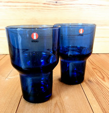 iittala Ote Ultramarine Glasses 300ml Set of 2 MINT OOP RARE picture