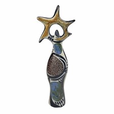 Vintage Alfonso Otero Regal Pottery Vase Picasso Style Abstract Modernist 14.5” picture