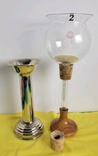 Vintage Rare Jenaer Normax Glas Coffee Syphon With Wood Rest. picture
