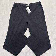 Pure J. Jill Pants Women PS Charcoal Gray Pima Cotton Slim Straight Leg Elastic picture