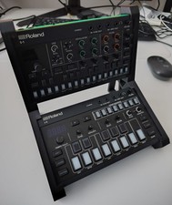Roland AIRA S-1 Tweak and J-6 Chord Compact Synthesizers + 2 Tier Angled Stand picture