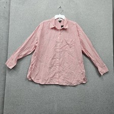 Torrid Women Button Up Shirt 00 Pink Striped Soft Relaxed Drop Shoulder NWT picture