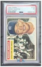 1956 Topps - Mickey Mantle #135 Gray Back PSA 1    Great Eye Appeal picture