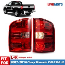 Rear Tail Lights For 2007-2013 2014 Chevy Silverado 1500 2500 3500 Left+Right picture