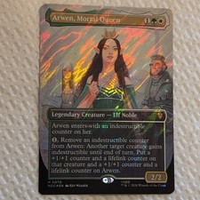 Arwen, Mortal Queen Borderless Surge Foil The Hobbit Eternal-Legal 70 NM Magic picture