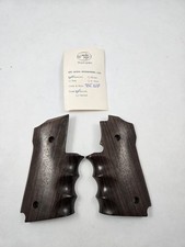 NOS Vintage Eagle S&W 645 Wood Grips Smooth Finger Grooves Smith & Wesson picture