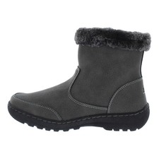 KHOMBU Addison Women's Grey Side Zip Lined Warm Winter Ankle Boots picture