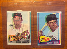 1965  Robin Roberts Harvey Kuenn 20% HORIZONTAL COLOR ERROR 